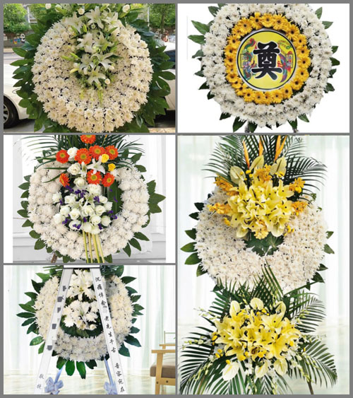 湖北黄冈市黄梅县大河镇义丰村花圈速递